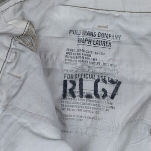 Vintage Polo Jeans Co Ralph Lauren 90s RL-67 Military Field Chino Pants‎ Tan 34
